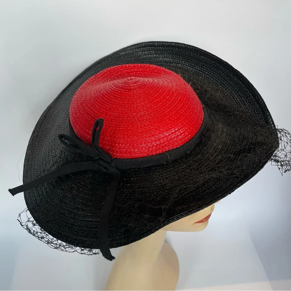 Vintage Wide Brim tilt Hat - Picture 6 of 8